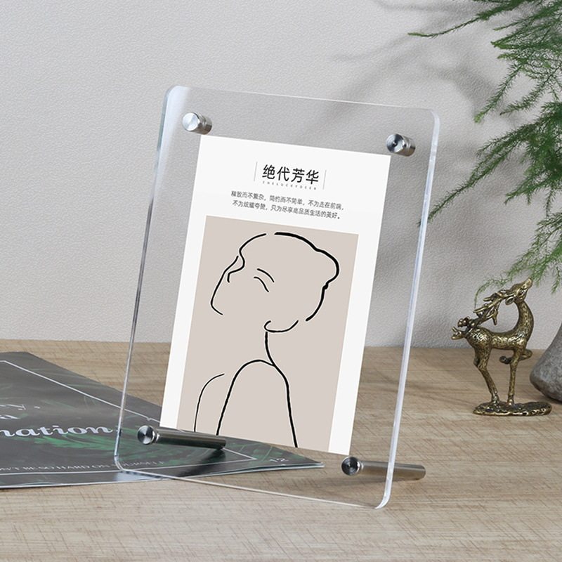 Photo Frame Display Frame 6inch Photo DIY Acrylic Puzzle Frame Wedding Certificate Certificate Ins Desktop Display Frame