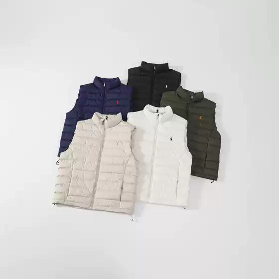 Rl Ralph Lauren Ceiling-Level Quality, Scannable Qr Code, New Winter Model, Classic Waterproof Pure down Vest, Sleeveless, Unisex