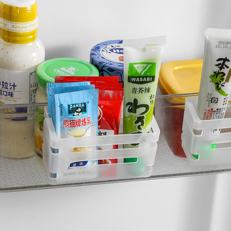Japanese-Style Refrigerator Side Door Clip-On Retractable Storage Box Refrigerator Small Items Hanging Classification Organizer in Stock