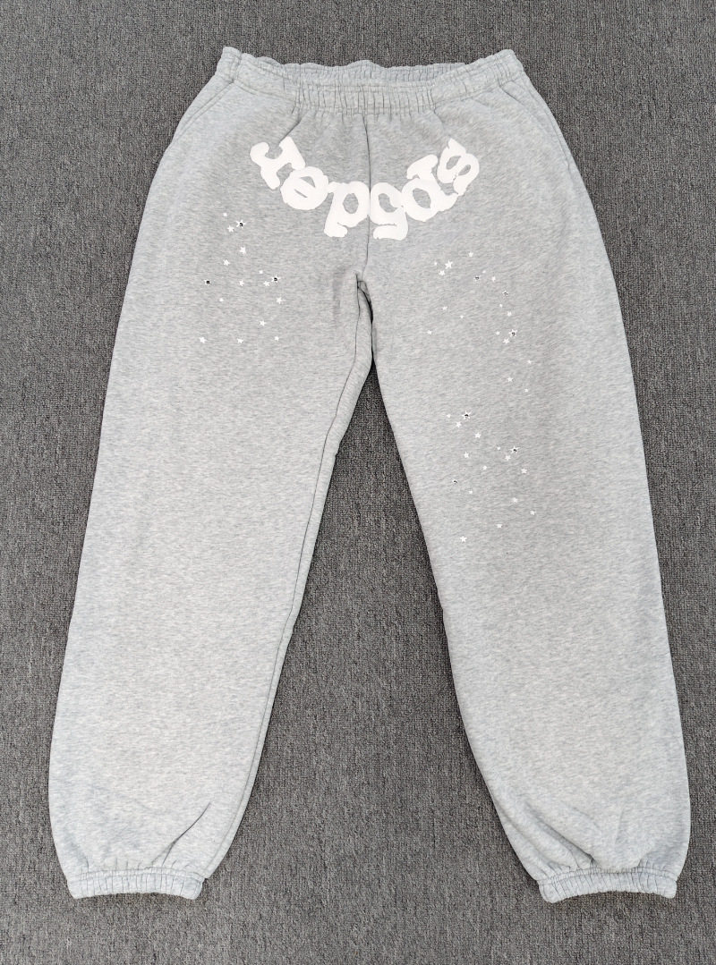 跨境爆款连帽衫555555美潮街头重磅宽松Sp5der卫衣卫裤男套装现货