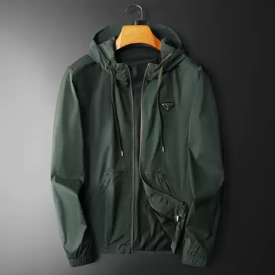 European Station 2026 Spring and Autumn New Thin Hooded Men's Jacket Flat Lay Photography