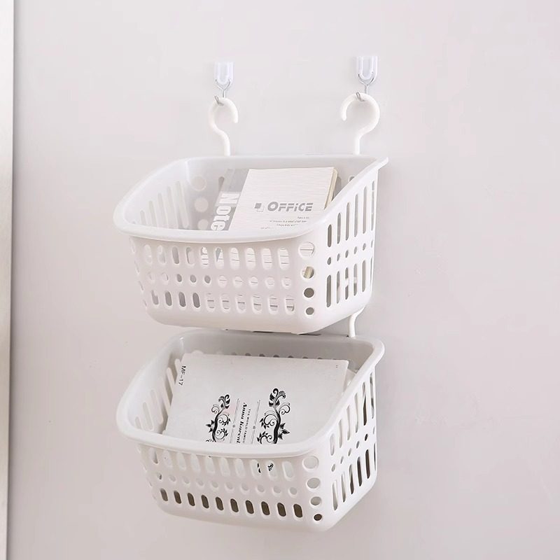 Hook Hanging Storage Basket Kitchen Hanging Basket Bathroom Cosmetic Storage Basket Plastic Basket Storage Basket
