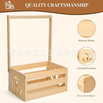 Spot Solid Wood Baby Storage Box Household Wooden Storage Basket Shower Toy Supplies Wooden Baby Storage Box