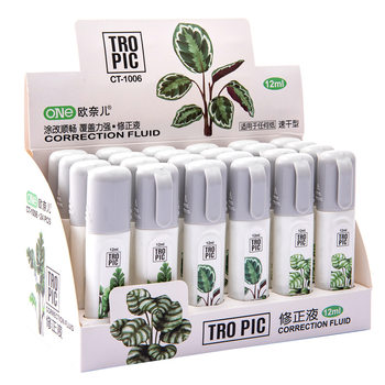 Correction Fluid, White, Smooth Correction Liquid, Quick-Drying, Student Version, Cartoon, Large Capacity, Cute, Fast-Drying, Refillable, Eco-Friendly