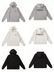 Cross-border 26S trendy brand FOG sub-line ESSENTIALS American-style letter print fleece-lined pure cotton unisex sports suit collection