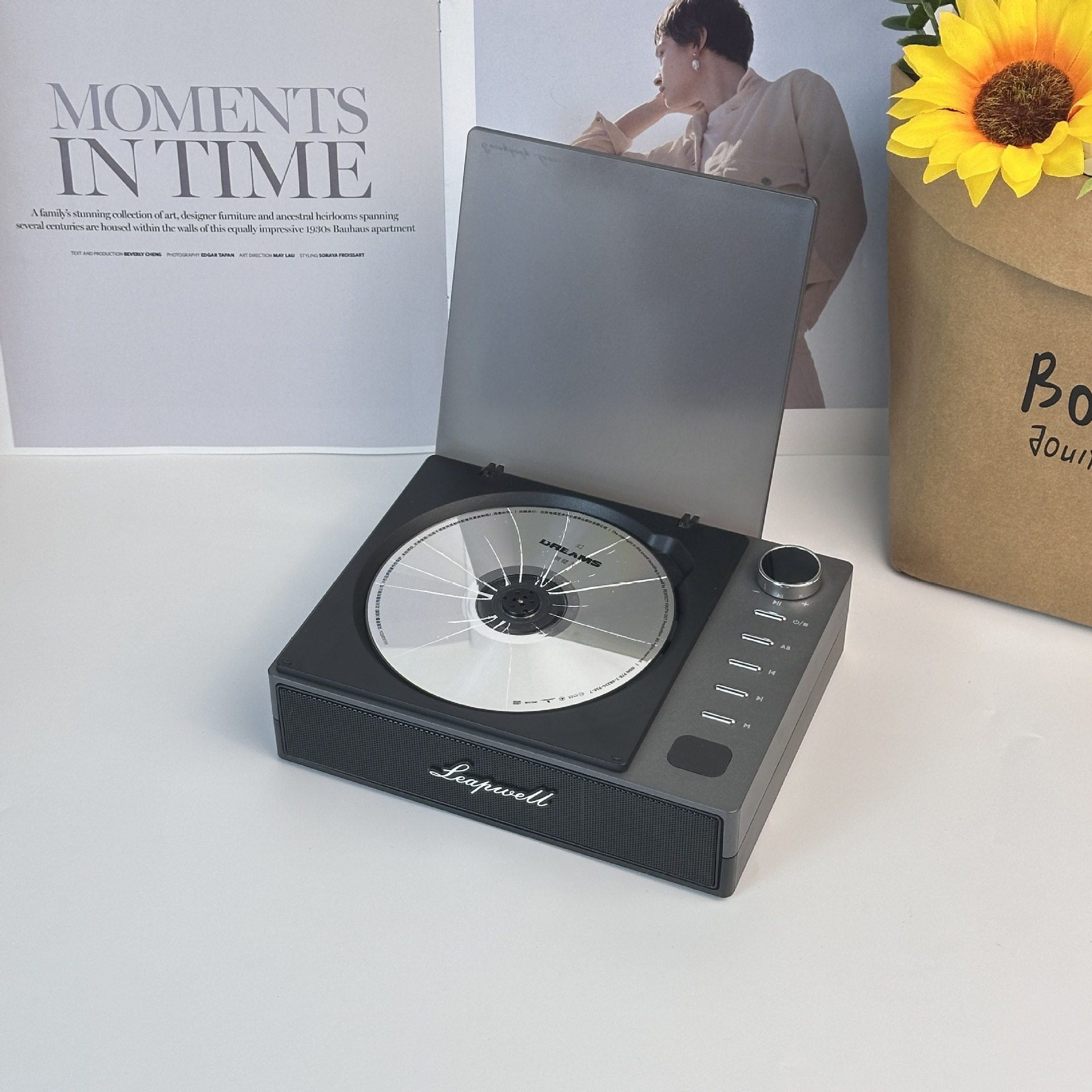 Cross-border new cd player cd integrated portable disc player two-way bluetooth wireless speaker gift