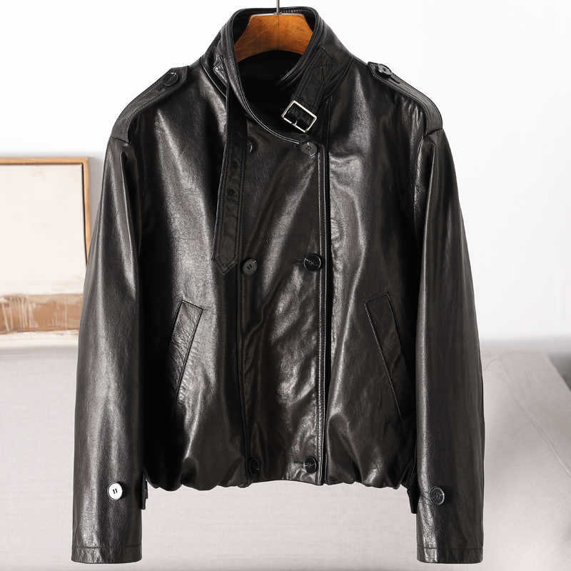 Áo Da Nữ Chất Liệu Da Bò Hàng Mùa Xuân Thu Đông