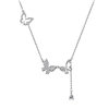 Forest Style Butterfly Necklace for Women, Simple New Hot Style, High-End, Accessible Luxury, Tassel Pendant, Gift for Best Friend, Clavicle Necklace