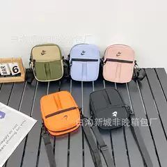 Street Trendy Casual Crossbody Bag Men's and Women's Simple Sports Shoulder Bag NK Outdoor Portable Small Satchel Mobile Phone Bag Trendy