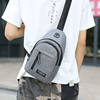 In Stock Men's Chest Bag Waist Bag Crossbody Bag Can Put Earphones Multi-functional Travel Shoulder Bag Casual Business Bag