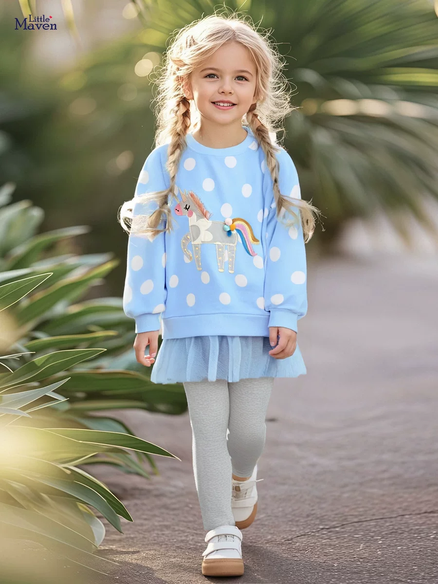 Set Anak Bergaya, Set Anak Kartun Musim Gugur, Set Anak Perempuan Lucu