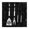 Cross-border in stock stainless steel barbecue tools 3 pieces suit outdoor household barbecue steak clip Korean BBQ baking tools