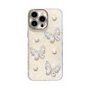Pearl Butterfly Bracelet for Apple 16promax Mobile Phone Case 15 Light Luxury 14 High Sense 13 Girls 12 Stereo