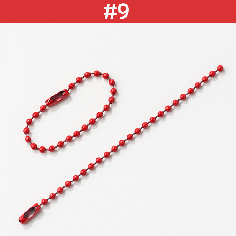 金属彩色珠链2.4mm波珠链糖果色diy饰品配件吊牌链烤漆咕卡挂链条