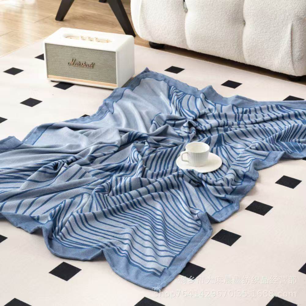 Extra Large Aviation Blanket Light Luxury Blanket Four Seasons Air-conditioning Blanket Thickened Student Nap Blanket Sofa Blanket Camping Blanket Bed Cover