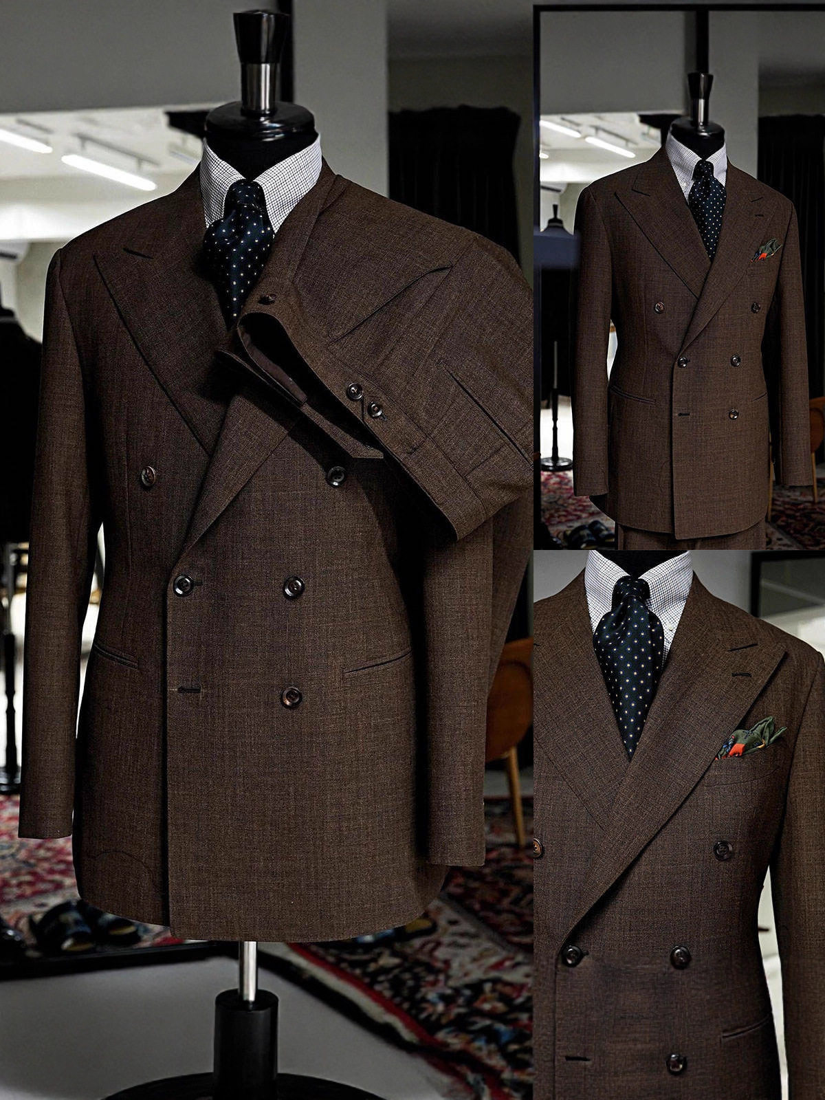 banquet slim business casual double row men's two-piece suit