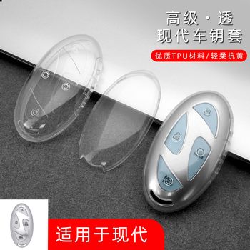 Cross-border explosive recommend suitable for modern loniq6 all-inclusive transparent car key cover soft TPU key case