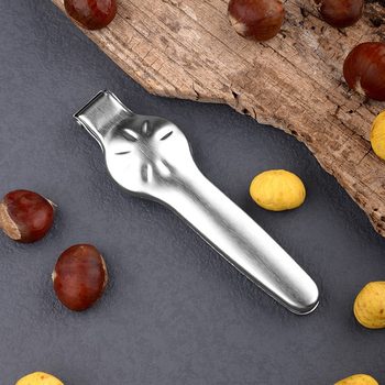 Stainless Steel Chestnut Hard Shell Cracker Pecan Nut Walnut Cracker Shelling Tool Chestnut Opener Whole Nut Peeler