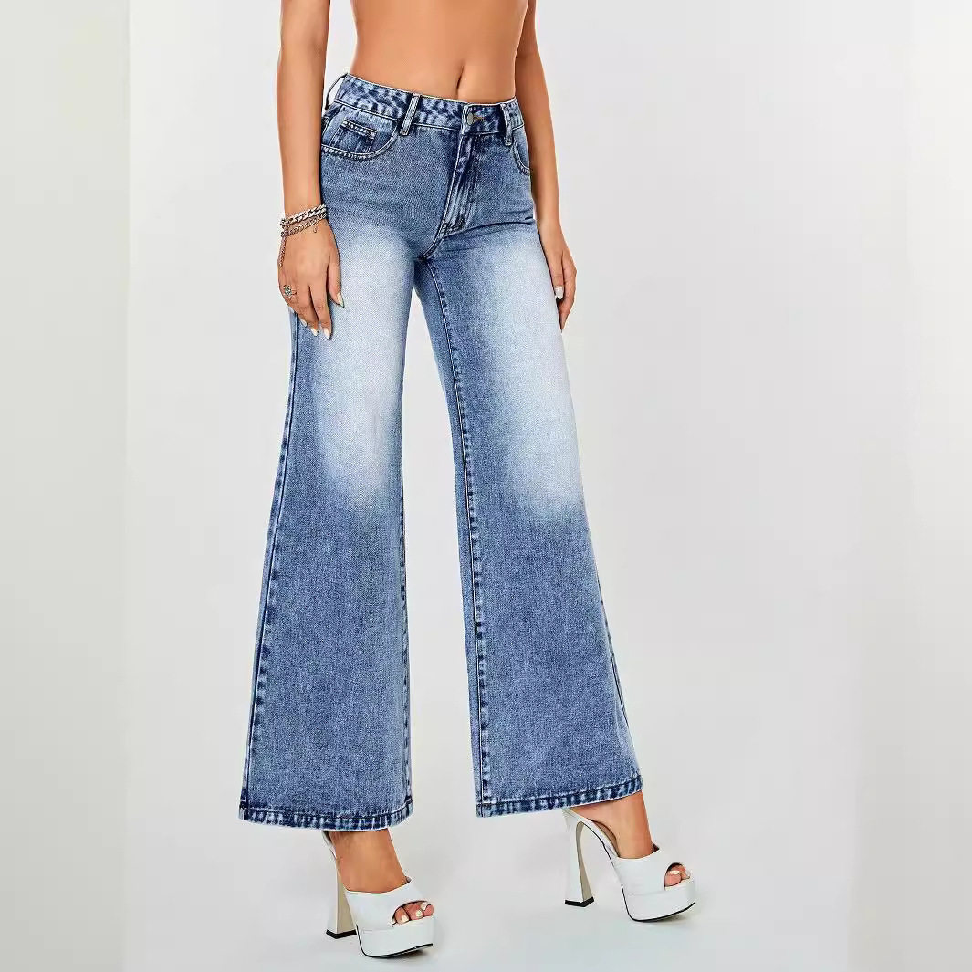 High Waisted Casual Straight Leg Wide Leg Jeans Womens Fashion Trendy Style Comfortable Fit Wholesale Available