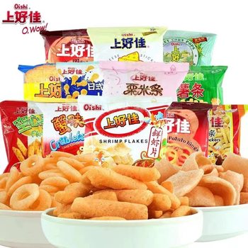 Shanghaojia potato chips fresh shrimp slices 9-12g small package multi-flavor casual snack gift bag supermarket wholesale factory