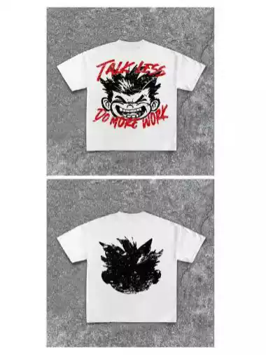 Street Clothing Y2K Clothing T-shirt Men's Women's Hip Hop Cartoon Figure Printed T-shirt Gothic Oversized Cotton Short Sleeve
