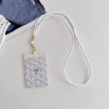 Dogtooth halter card holder - white