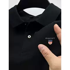 Versatile Cross-Border Foreign Trade Polo Shirt with Turn-Down Collar, Summer Pique Cotton Short-Sleeve Polo Shirt with Print, Direct Supply from Source Factory