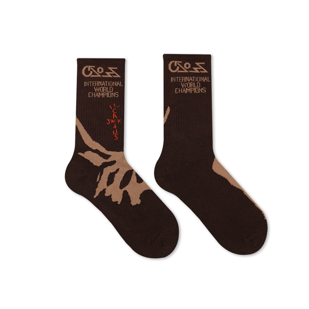 Travis Scott trendy socks American street TS autumn and winter trend sports mid-tube socks men and women long socks