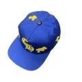 Ch cross leather label blue and yellow