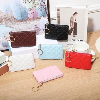 Factory Direct Sales Hot Selling Export Wholesale Small Bag Women's Pu Coin Purse Coin Bag Key Coin Card Bag Cosmetics Bag