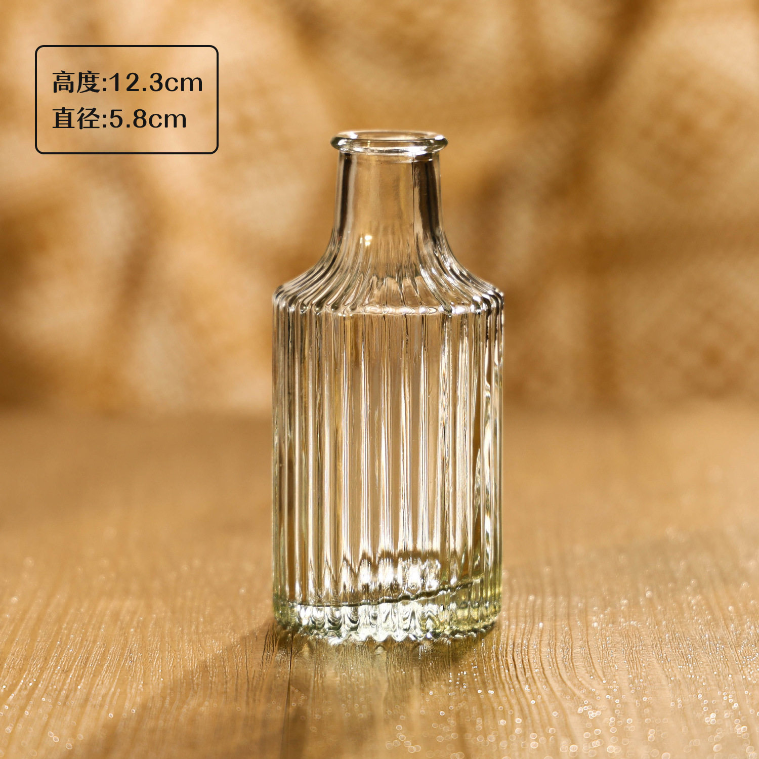 跨境热销复古玻璃花瓶插画高级感香薰瓶 透明ins风摆件小花瓶套装