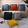 Amazon Nordic ins Style Pillowcase Velvet Solid Color Bedside Pillowcase Ruffled Sofa Cushion Cover