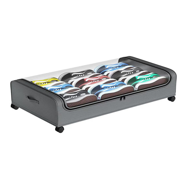 Amazon home storage under-bed storage box with wheels 43 liters large capacity under-bed storage rack wholesale