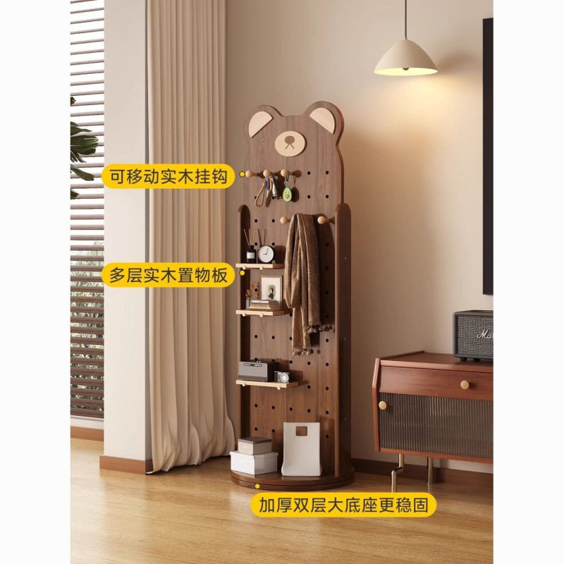 Bear Hole Board Dressing Mirror, Rotatable Full-Length Mirror, Floor Mirror, Home Bedroom Fitting Mirror