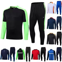 Half zipper winter long-sleeved trousers suit training club basic football uniform jersey long zipper logo foreign trade