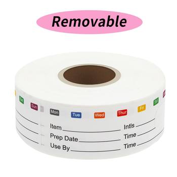 Frozen container label removable date label food storage sticker waterproof oil resistant easy to clean no residue