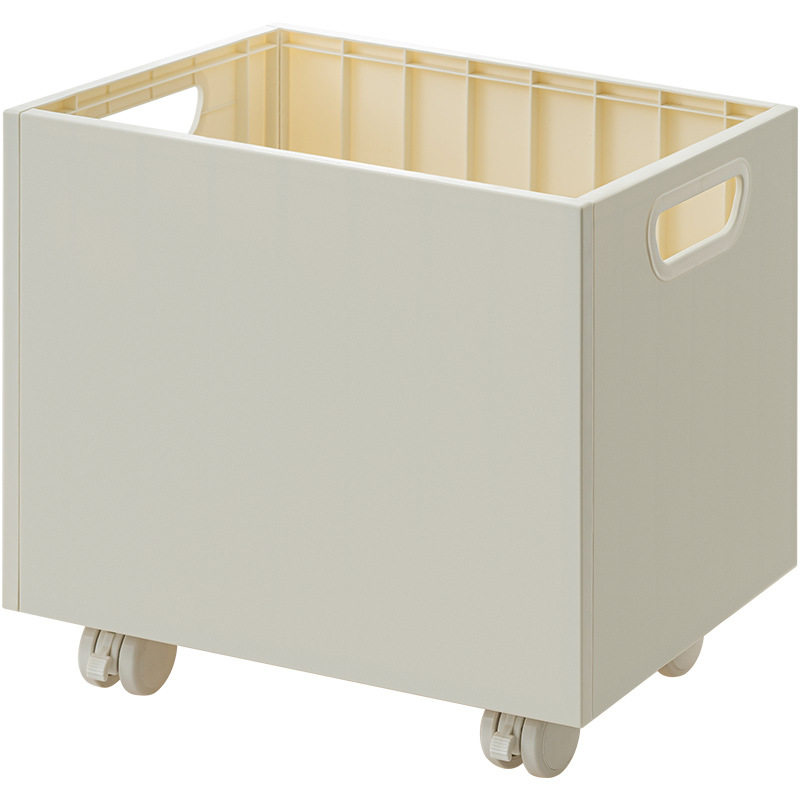 Factory Direct Sales Plastic Under-Desk Removable Bookshelf with Pulleys Simple Student Book Storage Box Wholesale