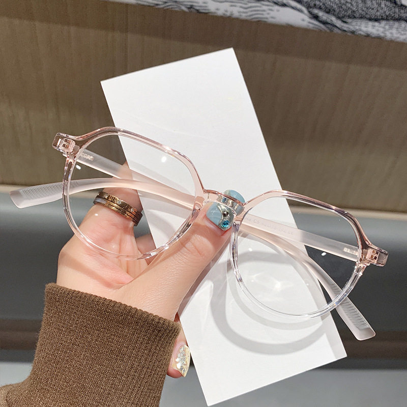 9046 New Korean Tr Glasses Frame, Versatile for Men and Women with Square and Round Faces, No Makeup, Slimming Look, Can Be Equipped with Myopia Lenses