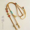 Wholesale hand-woven binaural ruyi pendant lanyard rope necklace for men and women high-grade gold jade clavicle chain