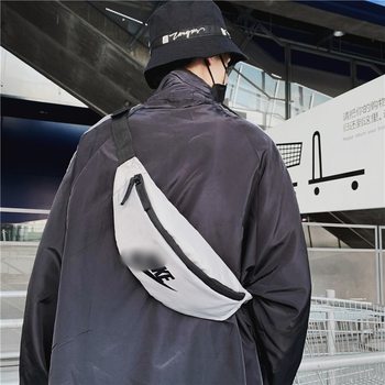 Trendy Brand Outdoor Waterproof Waist Bag Men's Running Sports Chest Bag Women's Shoulder Bag Korean-style Multi-functional Crossbody Small Bag Trendy