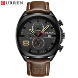 CURREN/Curren 8324 круглые водонепроницаемые часы на ремешке простые многофункциональные кварцевые часы с шестиконтактным календарем