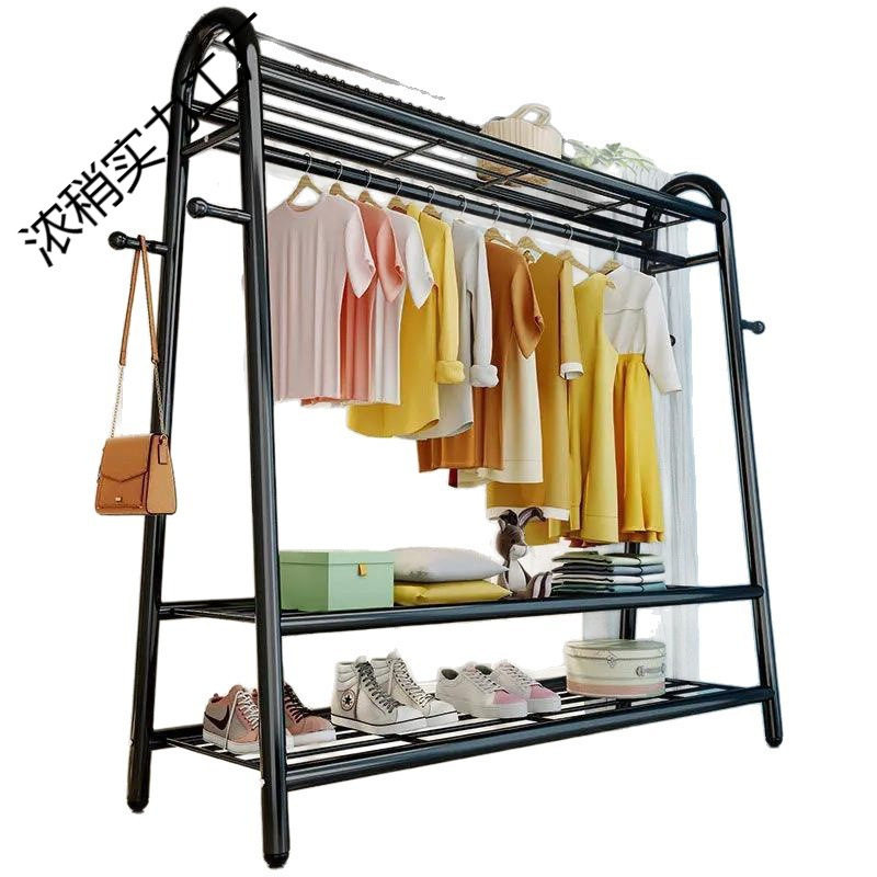 Clothes Rack Floor-Standing Vertical Clothes Rack Bedroom Home Coat Rack Wardrobe Dormitory Balcony Clothes Rack Rod Clothes