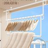 Balcony Household No-Drill Retractable Clothes Drying Rack Rod, a Retractable Lifting Hanging Rod for Drying Quilts