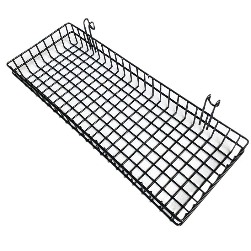 Iron Mesh Grid Storage Rack Hanging Basket Tray Photo Wall Accessories Supermarket Storage Iron Storage Rack Decorative Household