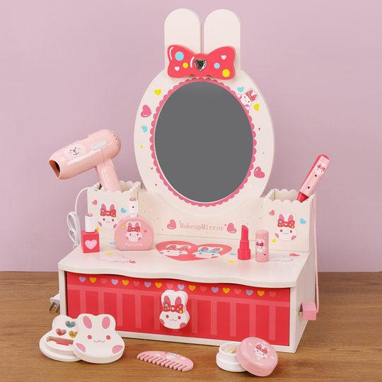 Girl Play House dressing table baby dressing table play house makeup toys wooden simulation educational imitation toys