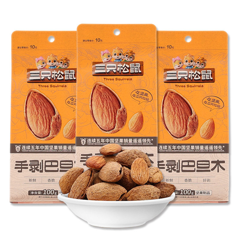 Dropshipping Three Squirrels Almonds 100g Bagged Nut Snacks Snacks Almond Nuts