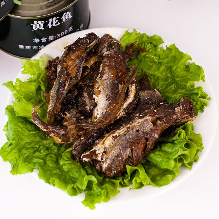 Lingxiang Yellow Croaker Canned 300g Ready-To-Eat Small Yellow Croaker Canned Snacks Crispy Yellow Croaker Canned