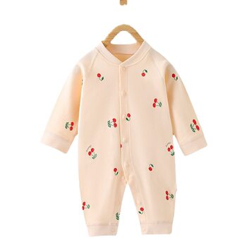 Baby cotton jumpsuit baby boneless climbing suit newborn children's cartoon jumpsuit a generation of hair