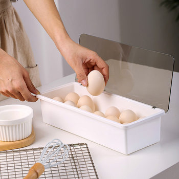 Desktop Noodle Storage Box with Lid, Food-Grade Refrigerated Storage Box, Egg Storage Sealed Refrigerator Divider Box
