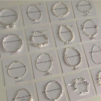 S925 Sterling Silver Spliced ​​Broken Silver Pearl Bracelet Fashionable Simple Accessible Luxury Cool Style Natural Freshwater Pearl Bracelet